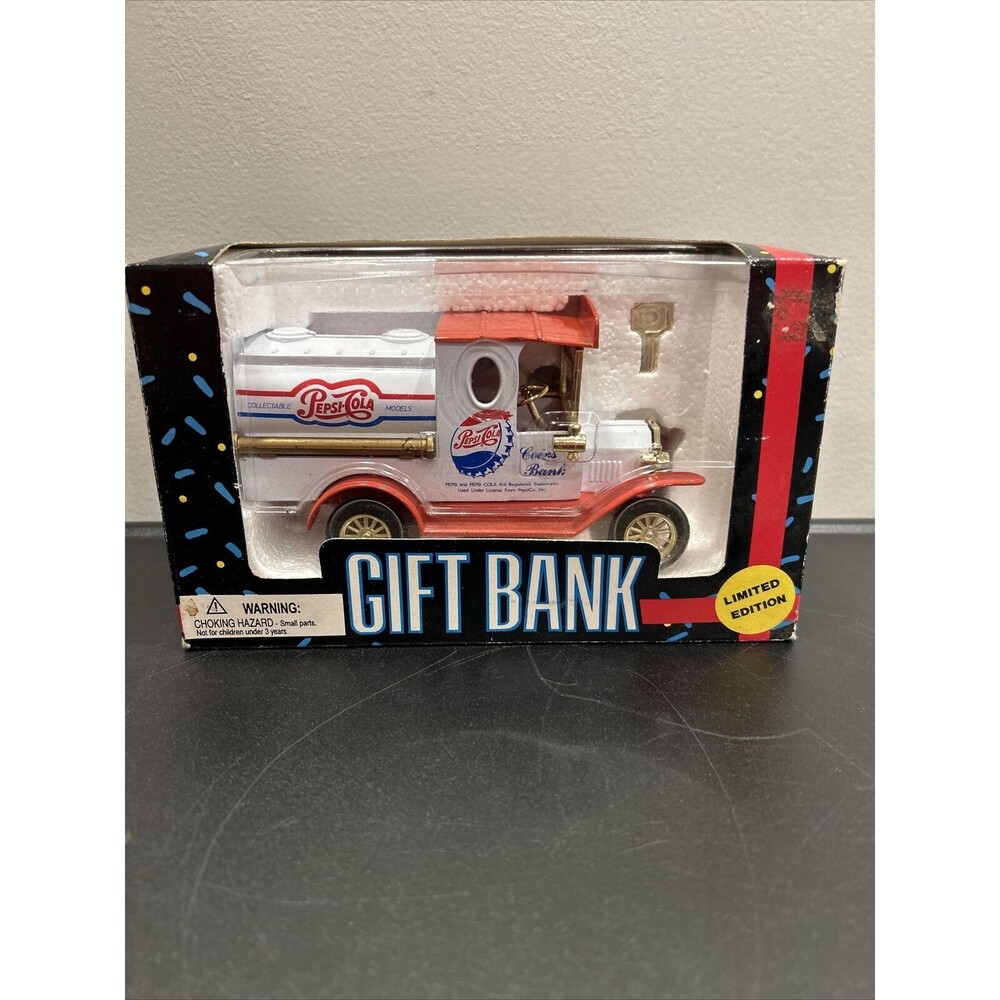 Pepsi Cola Gift Bank Die Cast Limited Edition 1993 Golden Wheel Truck VTG Metal